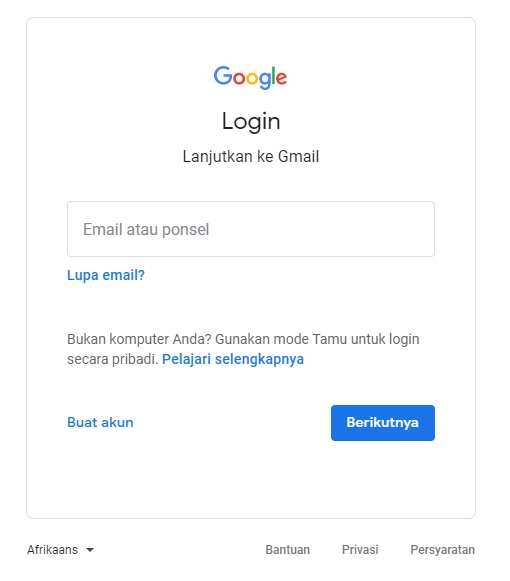 Login Ke Gmail